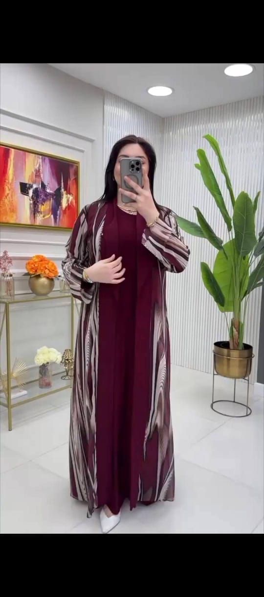 Digital Print ar Premium Abaya Set